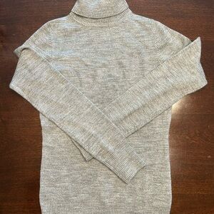 French Connection Gray Turtleneck Sweater Cozy Knit